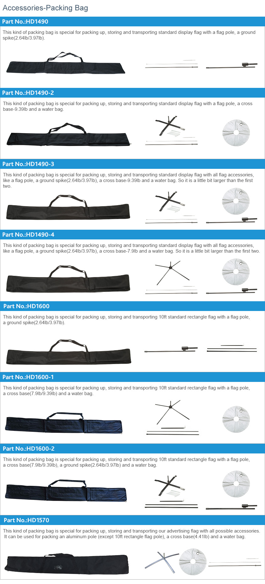 accessories for printing advertising flags