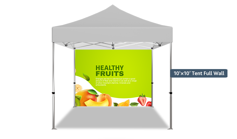 Full wall for advertising tents