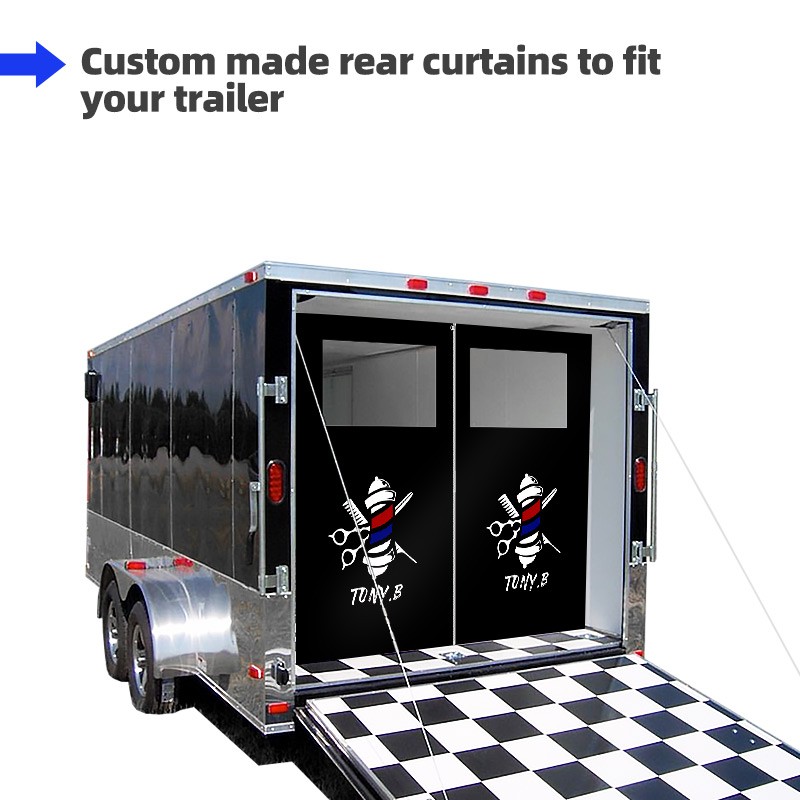 Custom Rear Trailer Curtains