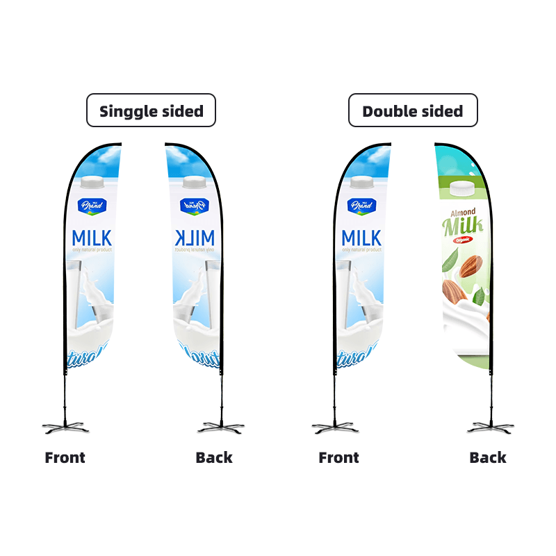 Duplex Printing Convex Flag with Uni-Fit Pole