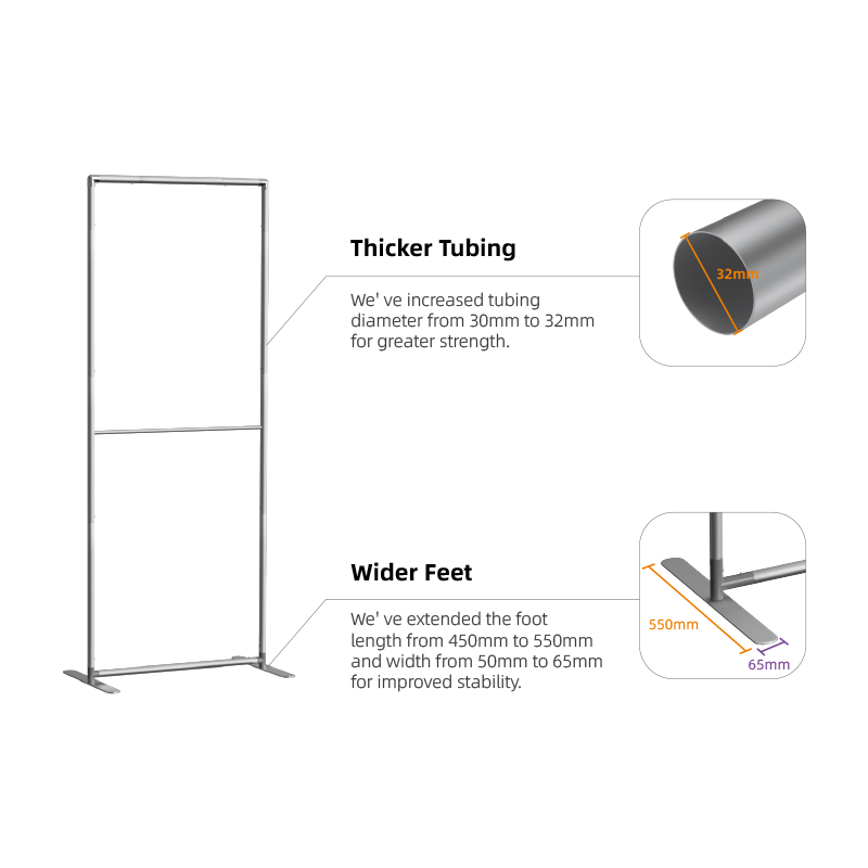 Vimbo Fabric Banner Stand (Square Corners)