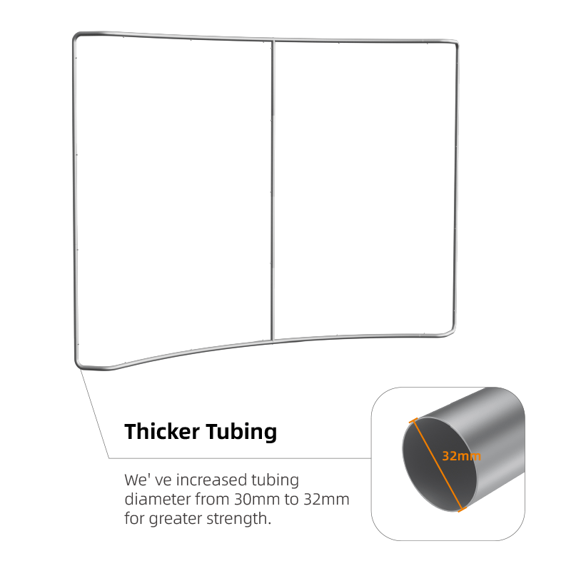 Vimbo Curved Tension Fabric Display Frame