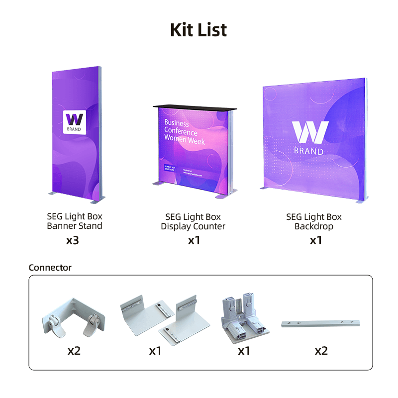 Tradeshow SEG Modular Lightbox Display Kit B