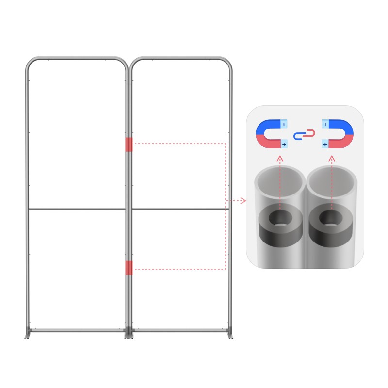 Magnetic Curved Fabric Banner Stand