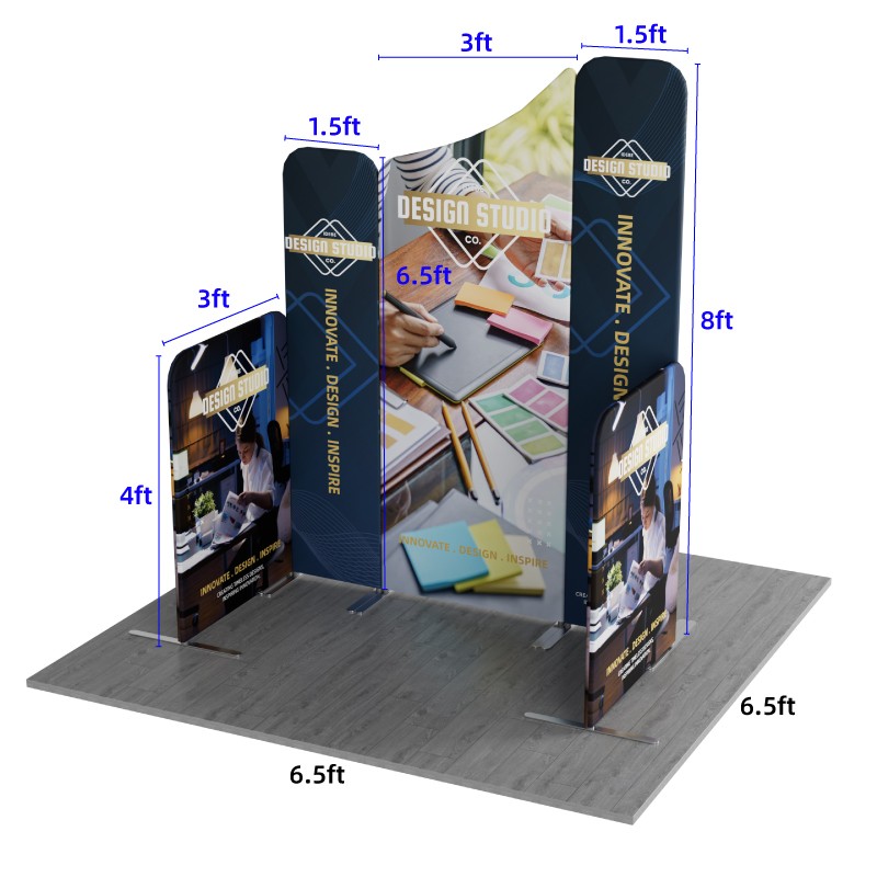 6.5x6.5ft Magnetic Modular Fabric Displays-C