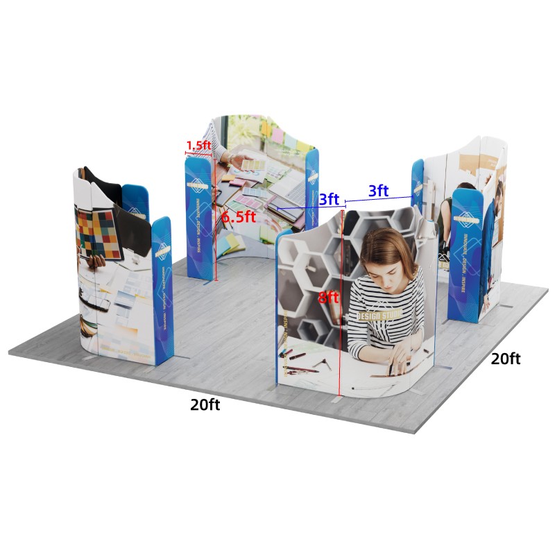 20x20ft Magnetic Modular Fabric Displays-B