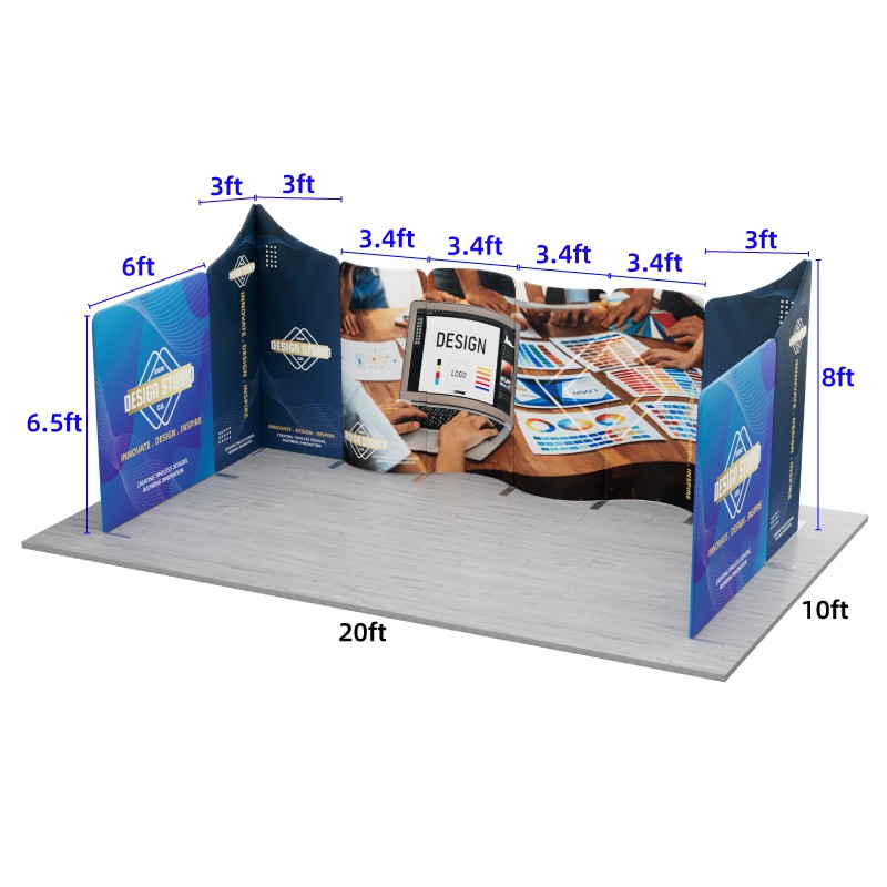 20x10ft Magnetic Modular Fabric Displays-B