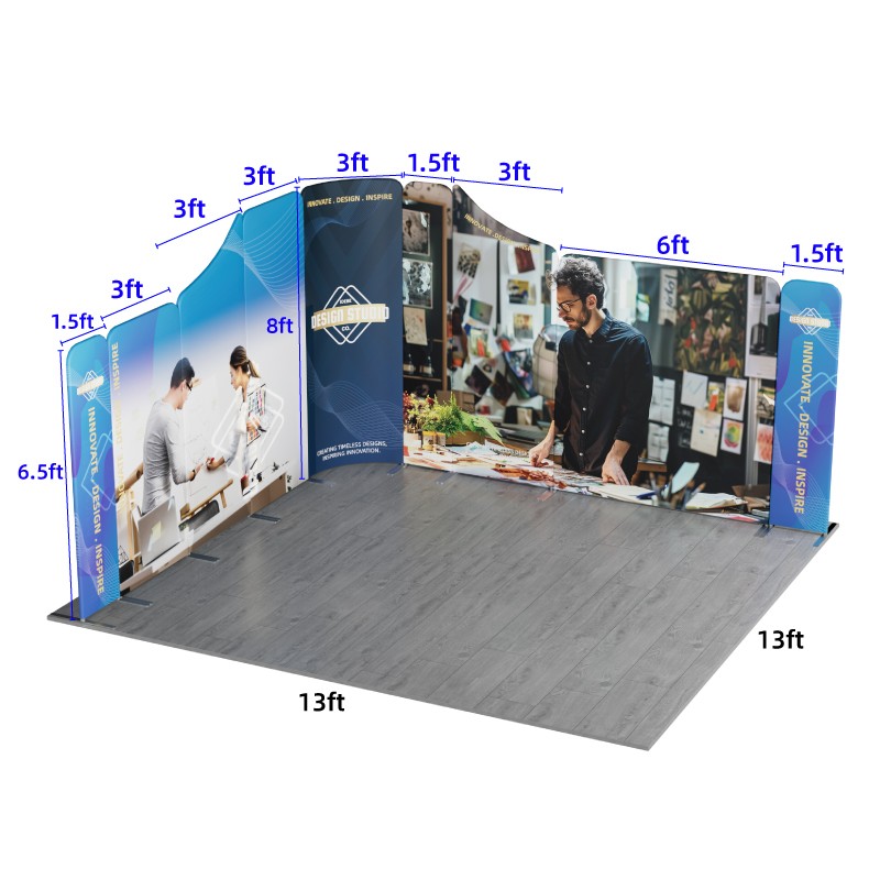 13x13ft Magnetic Modular Fabric Displays-C