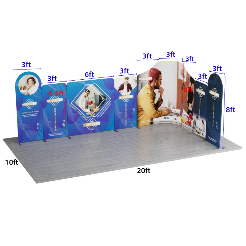 20x10ft Magnetic Modular Fabric Displays-A