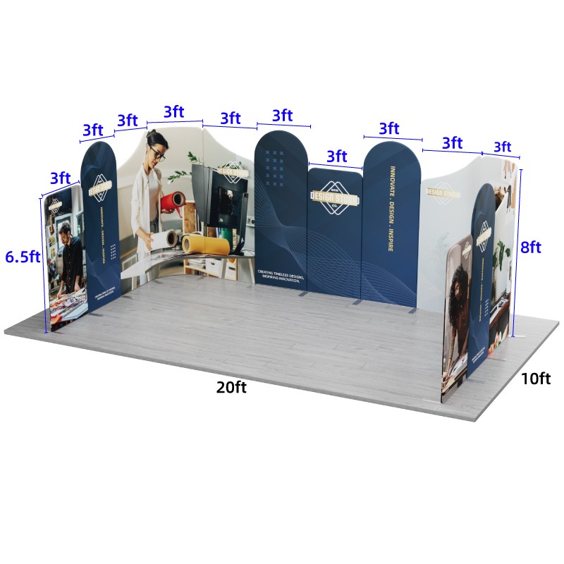 20x10ft Magnetic Modular Fabric Displays-C