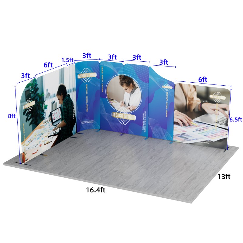 16.4x13ft Magnetic Modular Fabric Displays-A