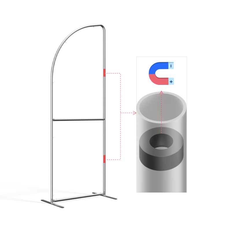 Magnetic Slope Fabric Banner Stand 2