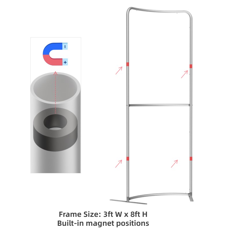 Magnetic Curved Fabric Banner Stand