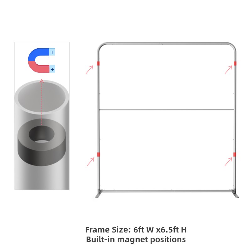 Magnetic Straight Fabric Banner Stand