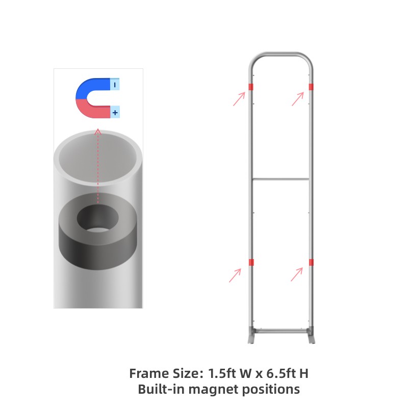 Magnetic Straight Fabric Banner Stand