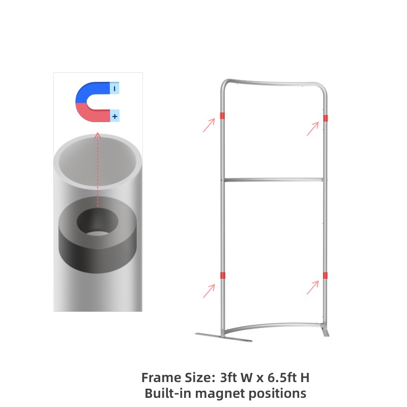 Magnetic Curved Fabric Banner Stand