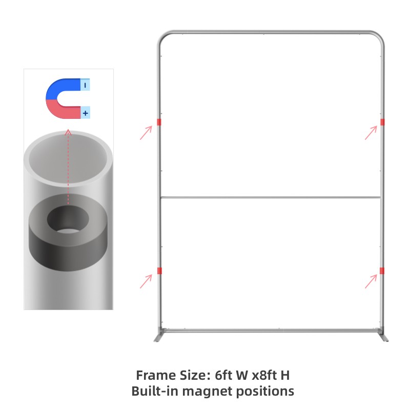 Magnetic Straight Fabric Banner Stand