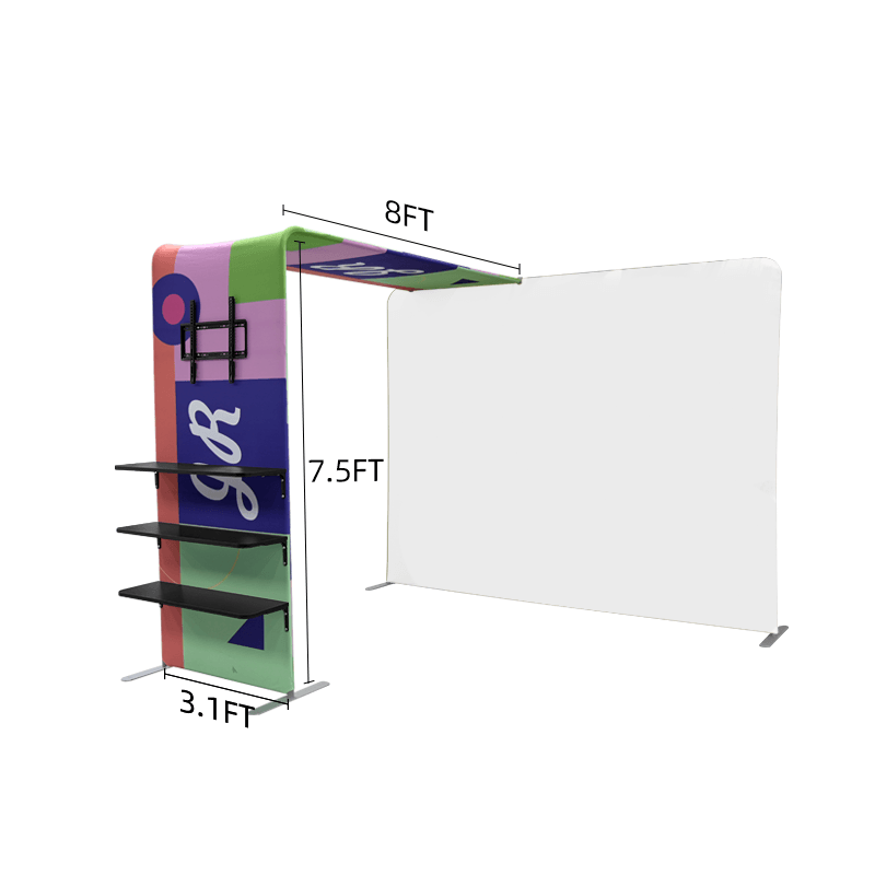 L Shaped Display Shelf & TV Rack