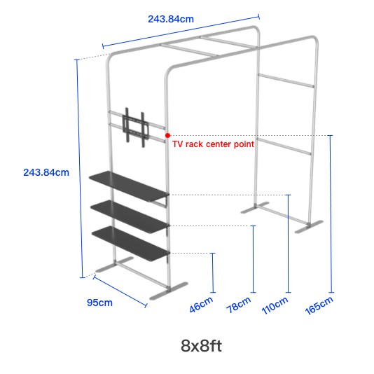 Square Arch Display Shelf & TV Rack