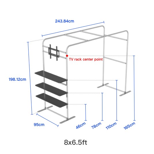 Square Arch Display Shelf & TV Rack