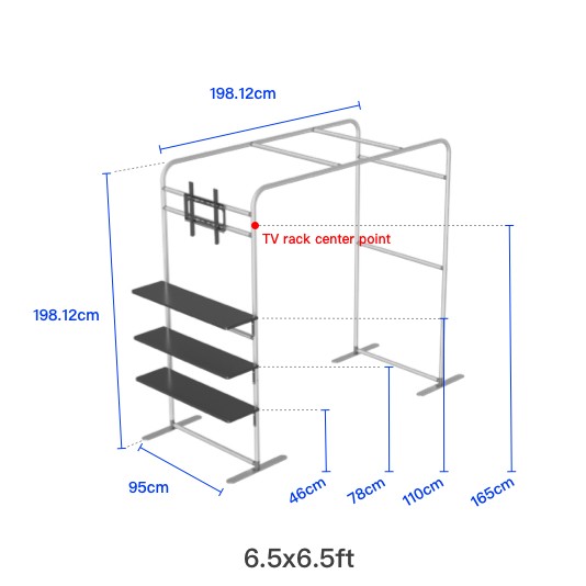 Square Arch Display Shelf & TV Rack