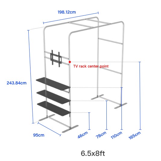 Square Arch Display Shelf & TV Rack