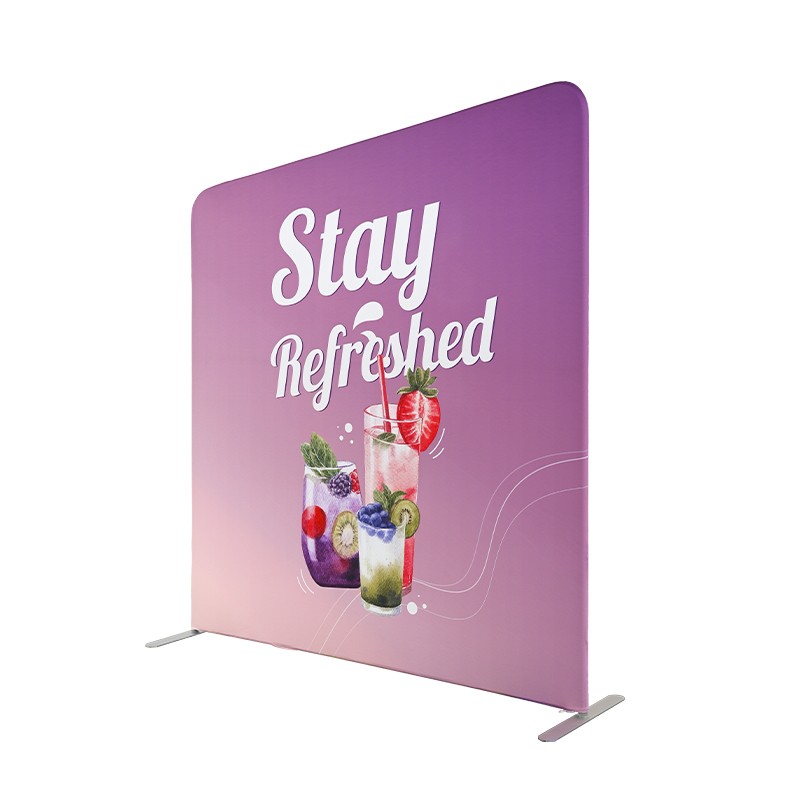 Slope-Top Fabric Banner Stand