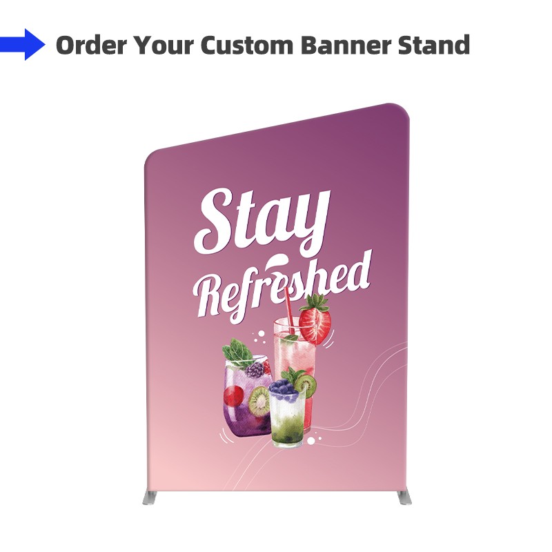 Slope-Top Fabric Banner Stand