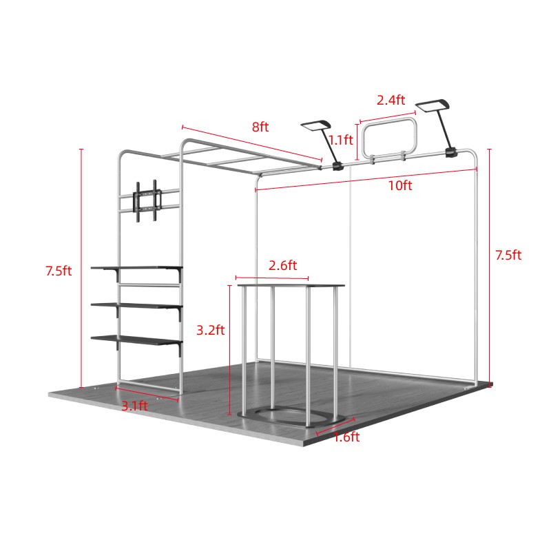 10x10ft Trade Show Booth Kit - A1