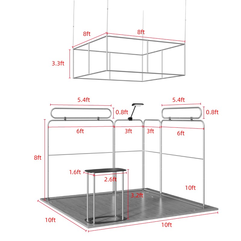 10x10ft Trade Show Booth Kit - B1