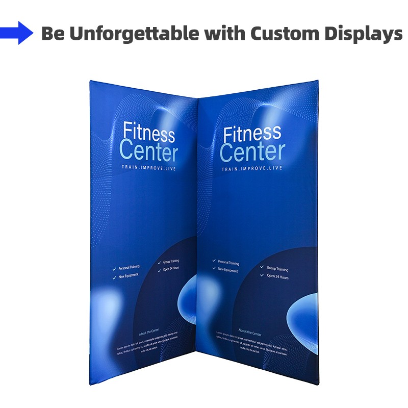 L Shaped Fabric Banner Stand (Square Corners)