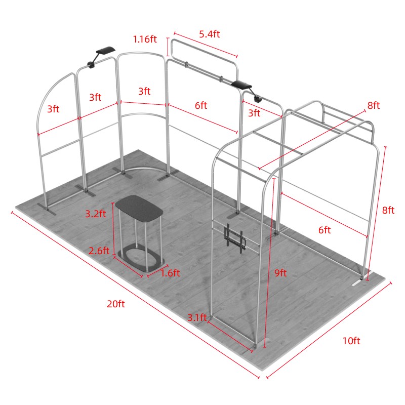 10x20ft Trade Show Booth Kit - B5