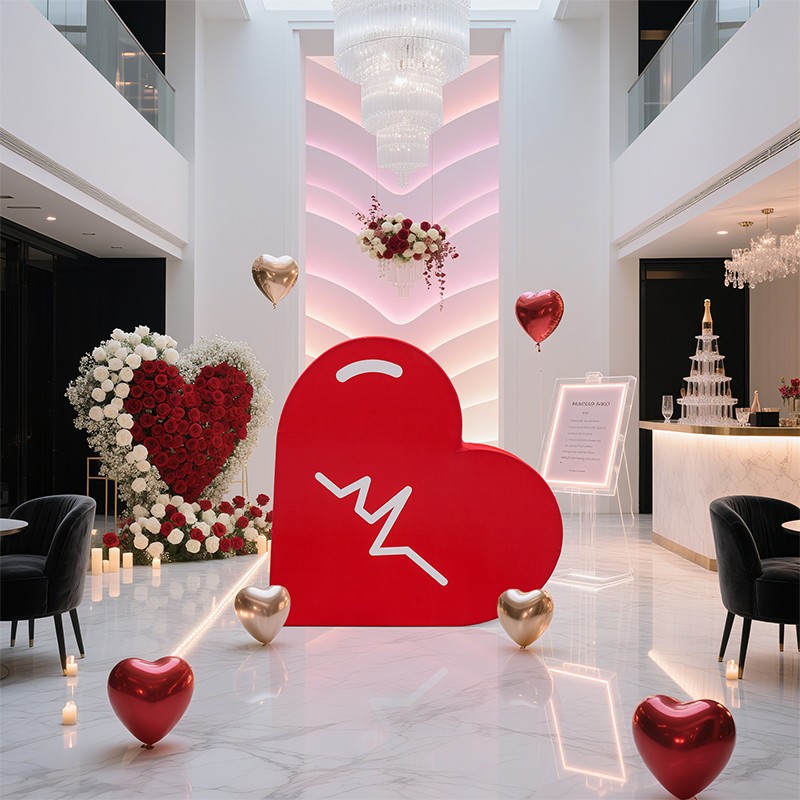 3D Heart Shaped Backdrop