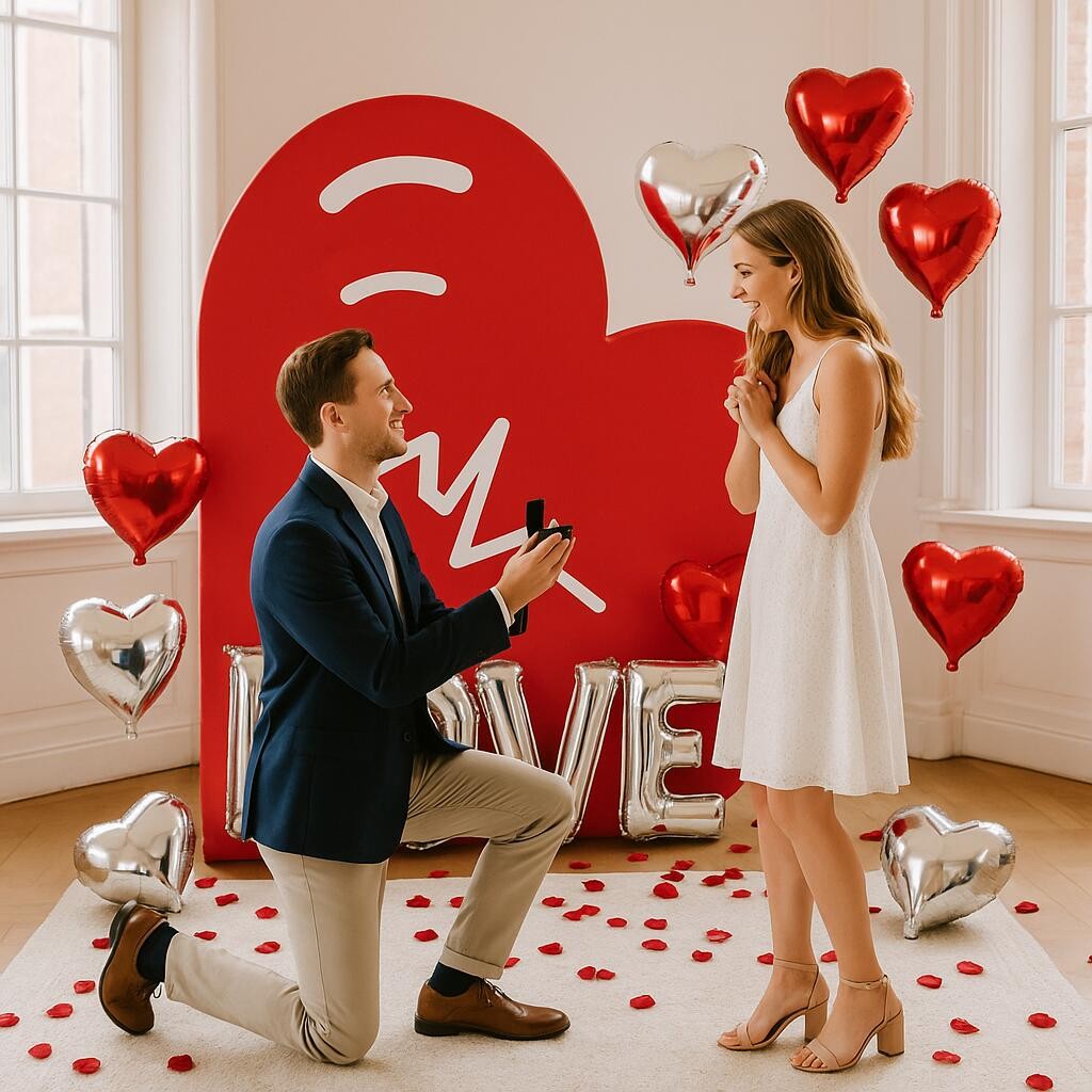 3D Heart Shaped Backdrop