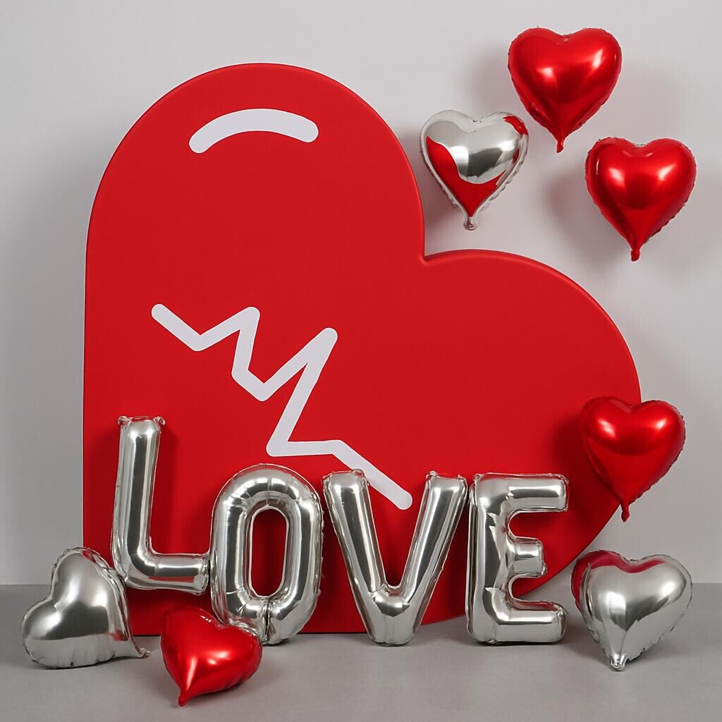 3D Heart Shaped Backdrop