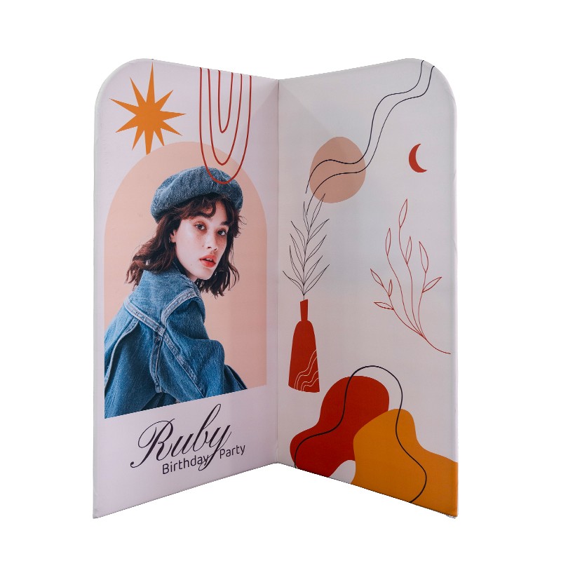 L Shaped Fabric Banner Stand (Round Corners)