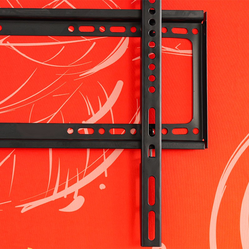 Dual Trapezoid Backdrop with TV Rack