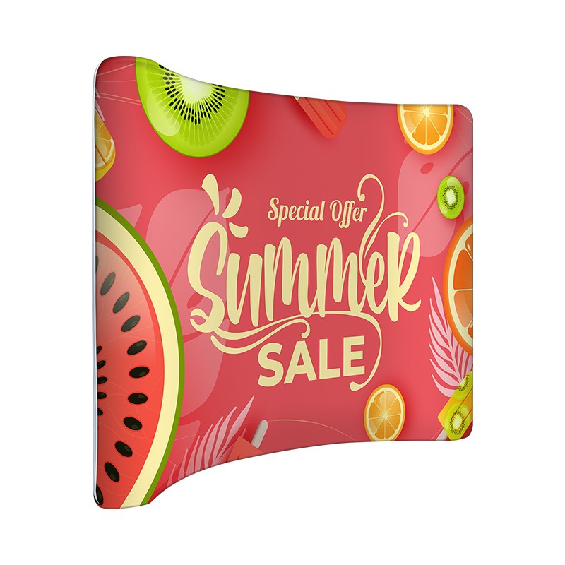 Custom Size Curved Tension Fabric Display (Fabric Only)