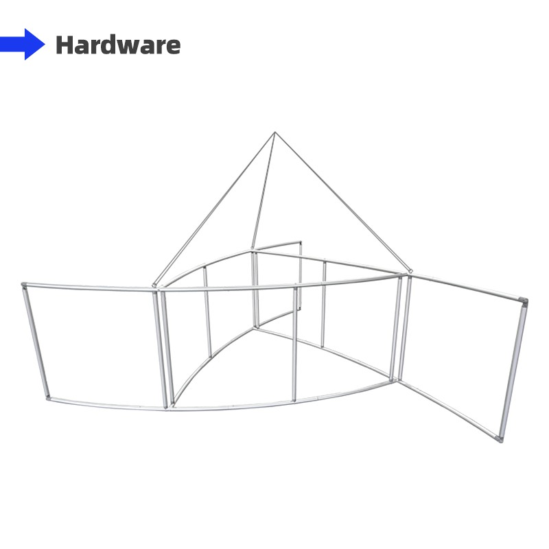 Three-Sided Pinwheel Shaped Hanging Sign Frame