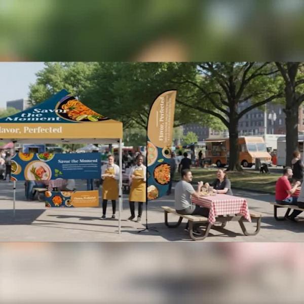 Custom Tent Hanging Banner Set