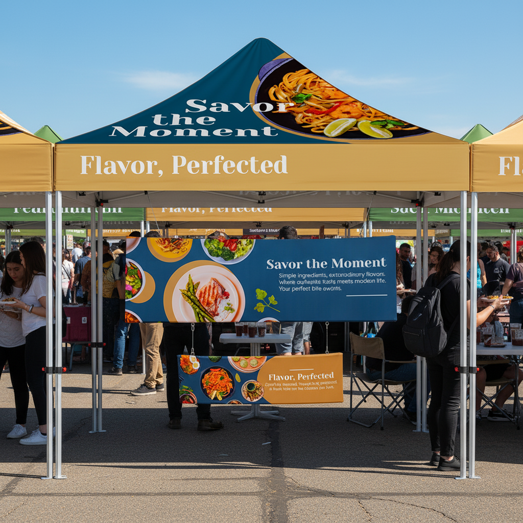 Custom Tent Hanging Banner Set