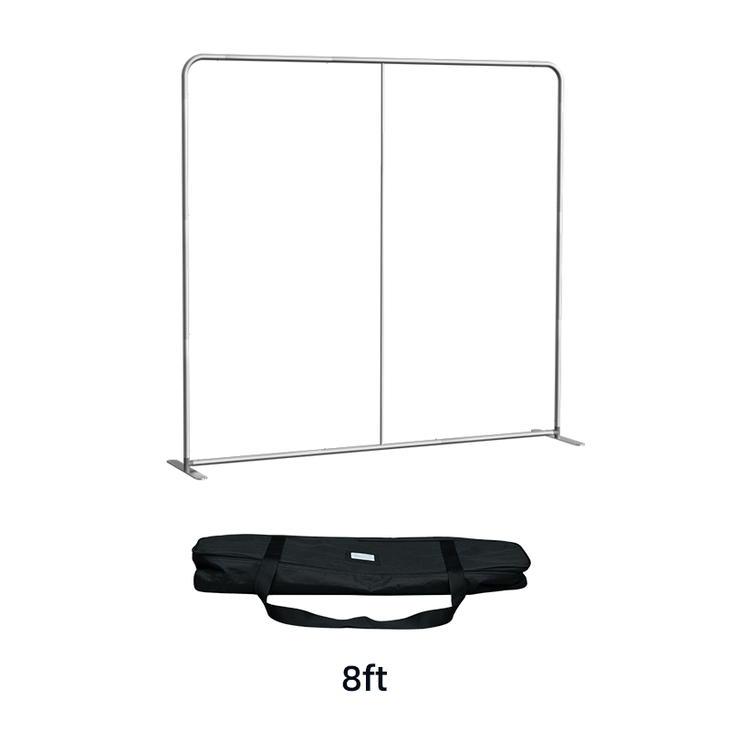 8FT Straight Tension Fabric Display Frame (Round Corners)