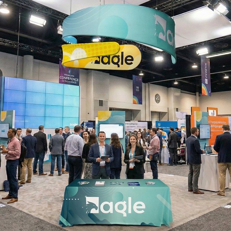 Dual-Teardrop Circle Hanging Sign