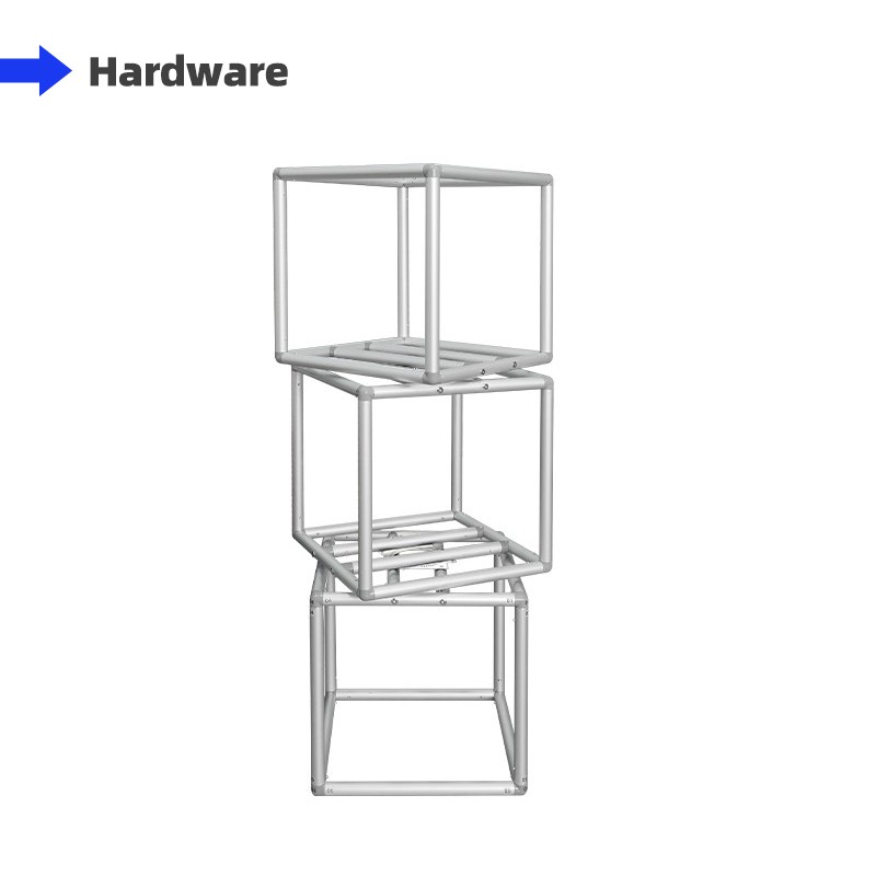 Rotating 3D Fabric Cube Display Frame