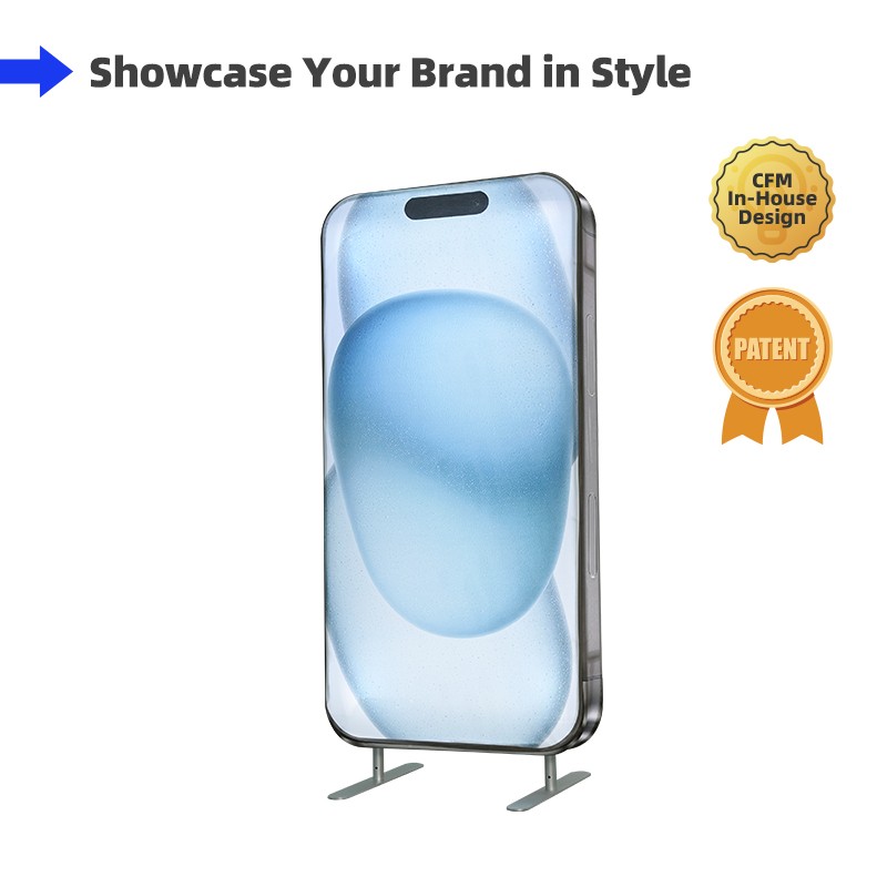 Phone-Shaped Exhibit Stand